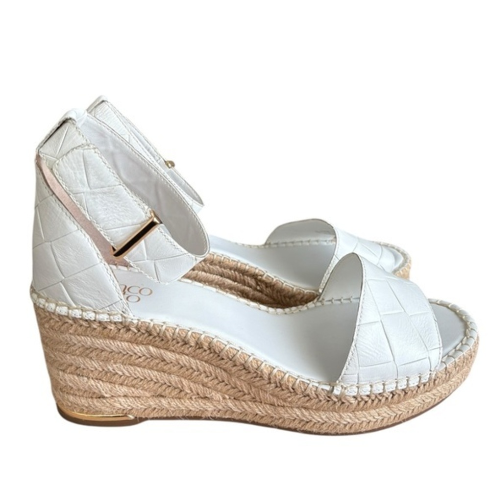 NWOB Franco Sarto Women's Clemens espadrille wedge sandals white size 10 - Picture 1 of 7